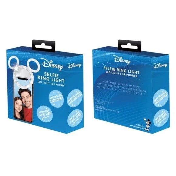 Other - New in box Disney Mickey Selfie Ring Adjustable Light White